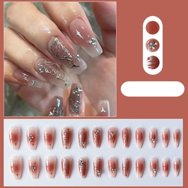 Fake Nails pitkät ranskalaiset 2 2 2