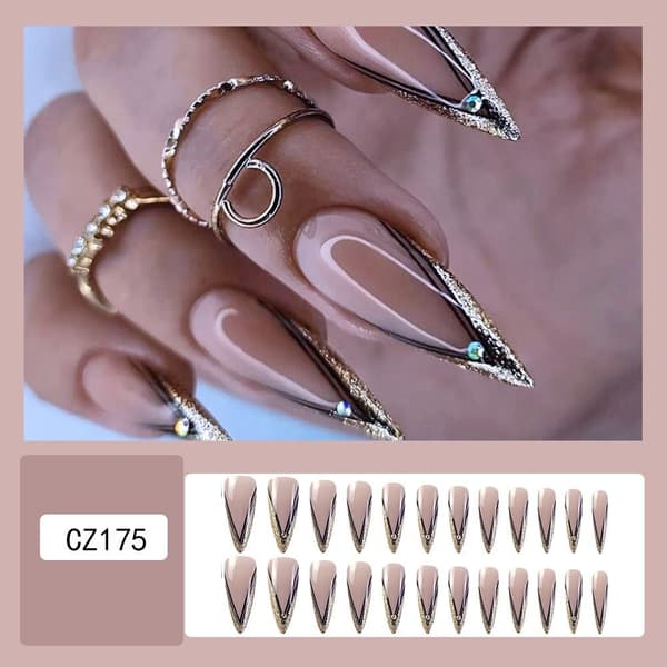 Almond Fake Nails False Nail 3 3 3