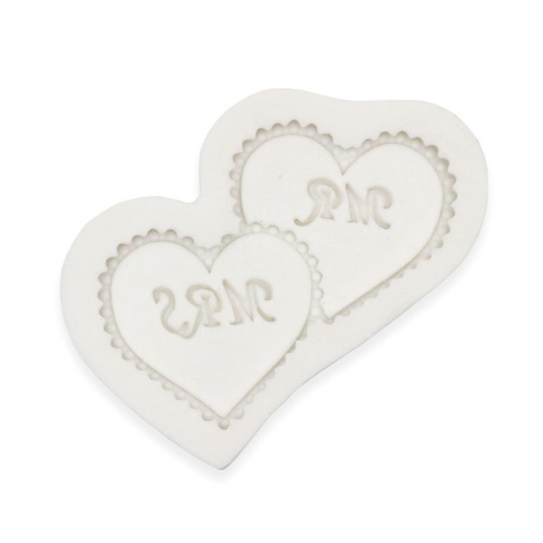 2kpl Heart Fondant Molds Häät Suklaamuotit Molds
