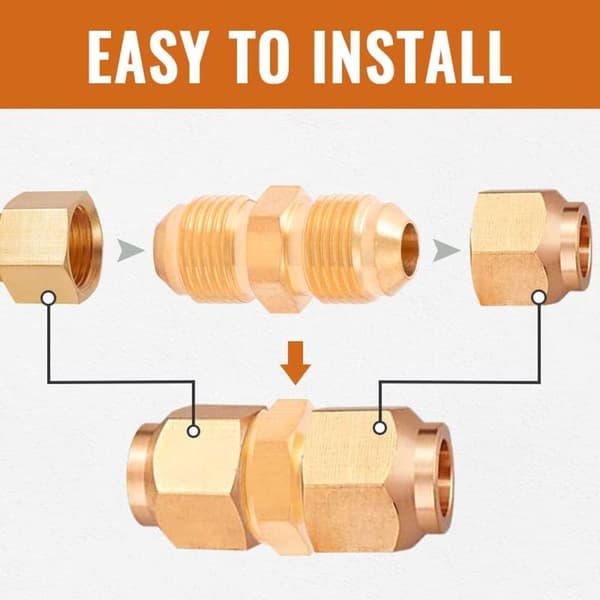 4 STK Pipe Flare Fitting Union Connector Gassadapter