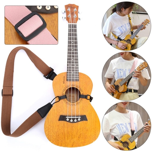 Ukulele Strap Guitar Tilbehør MØRKEBLÅ Dark Blue