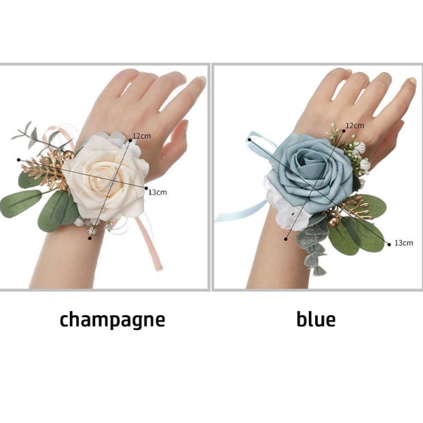 Champagne Håndledsarmbånd Håndledsblomst CHAMPAGNE champagne
