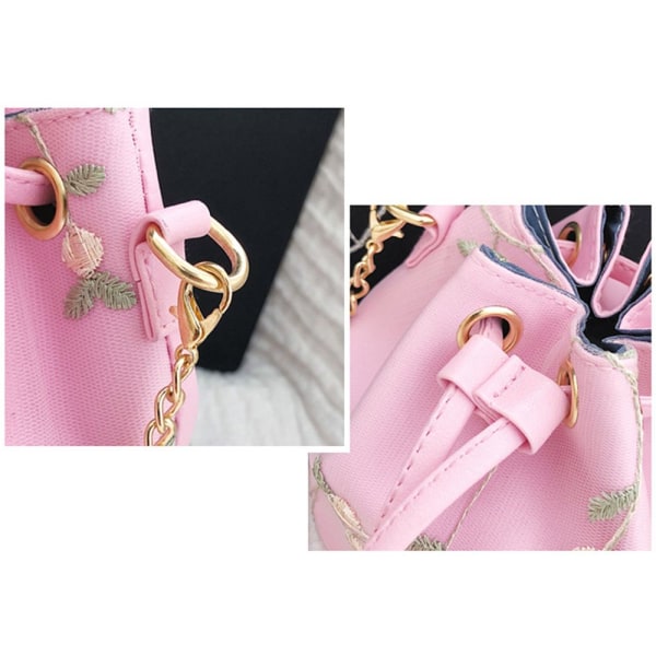 Muoti Naisten Olkalaukku Käsilaukut Kirjonta PINK pink