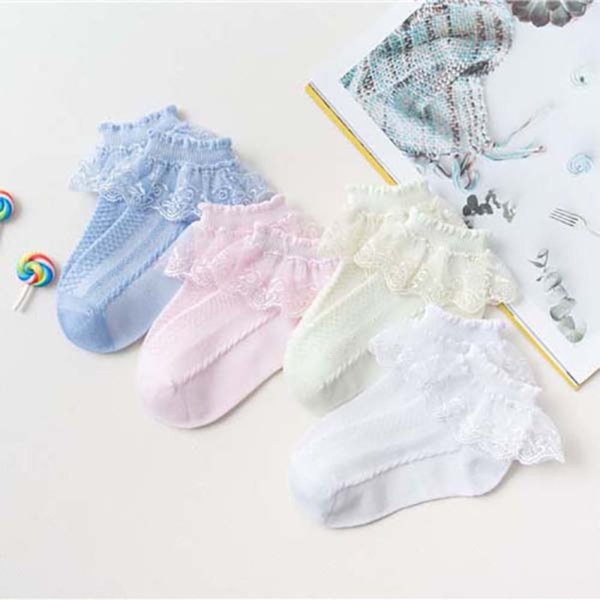 Lapset Pitsisukat Tytöt Lyhyet tanssisukat VALKOINEN S (IKÄT White S(for ages 1-3)-S(for ages 1-3)
