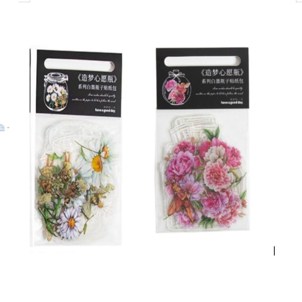 160 STK Klistermærker Blomster Klistermærker SÆT SÆT set