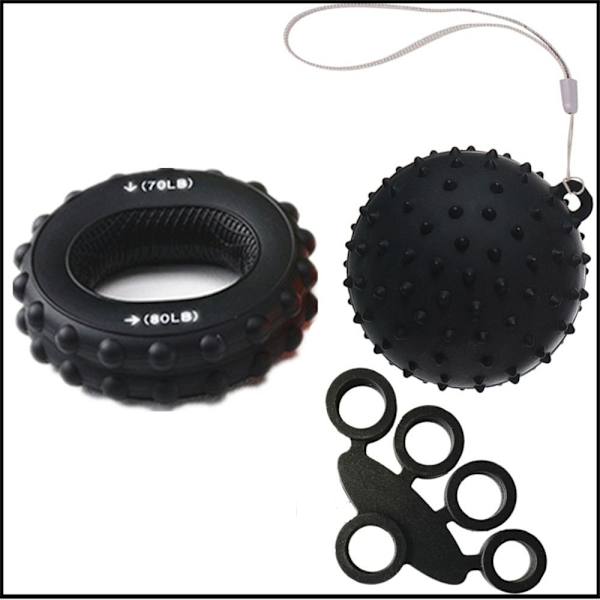 Grip Ring Trainer Finger Tension Set MUSTA black