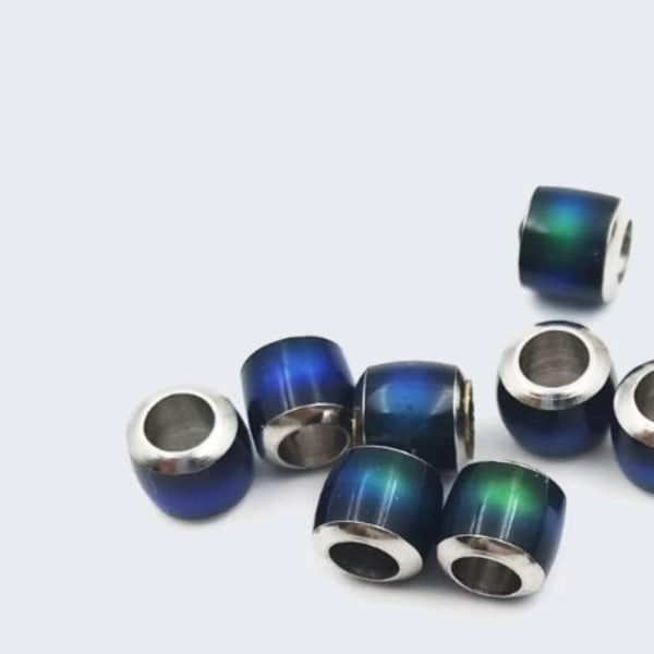 10 stk Mood Beads Temperaturføler Fargeskiftende perler Store