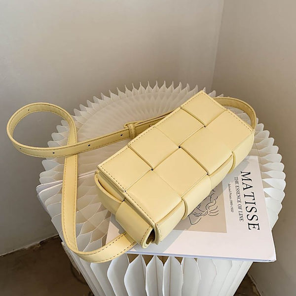 Rutete skuldervesker Quiltet tøyveske BEIGE BEIGE