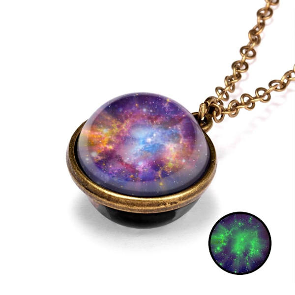 3 STK Glow Planet Halskjede Galaxy Chain F F F