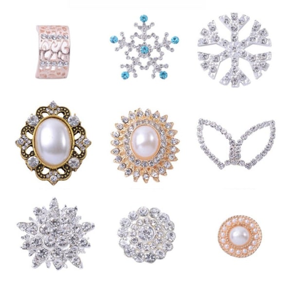 10/20 STK Perleknapp Rhinestone-knapper 3 (10 STK) 3 (10 STK) 3(10PCS)