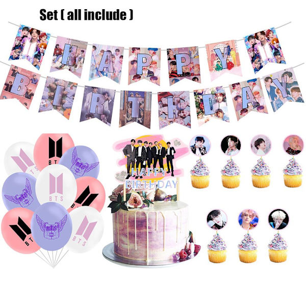 BTS-tema festdekoration Festtillbehör