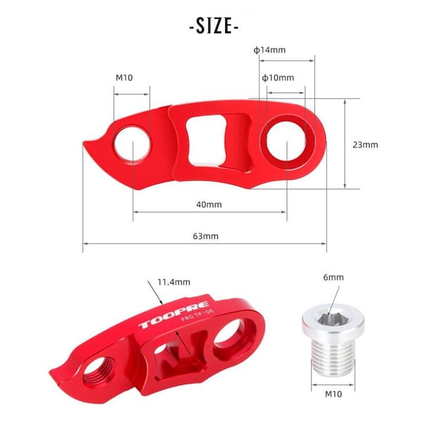 Bakskifter Link Hanger Extender SVART Black