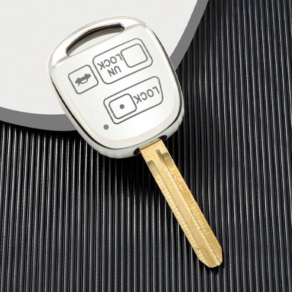 Bilnøkkelveske Nøkkelskalldeksel 3 KNAPP HVIT 3 KNAPP HVIT 3 Button White
