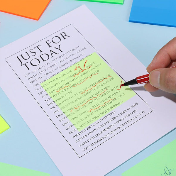 250 ark Memo Pad Transparent Sticky Notes Anteckningsblock