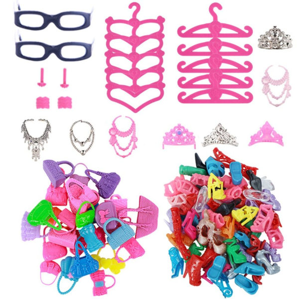 1 set Random Doll Vaatteet Asusteet Mekkokengät 32PCS-B 32PCS-B