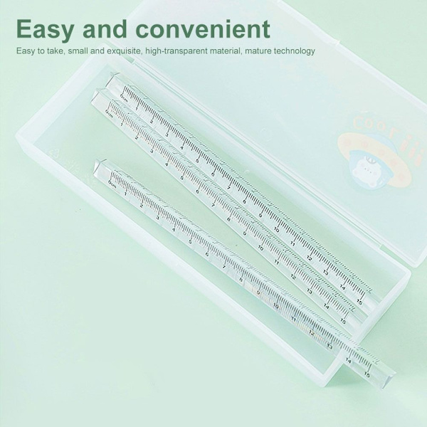 5ST Linjal Triangel Linjal 15CMTRANSPARENT TRANSPARENT 15CMTransparent