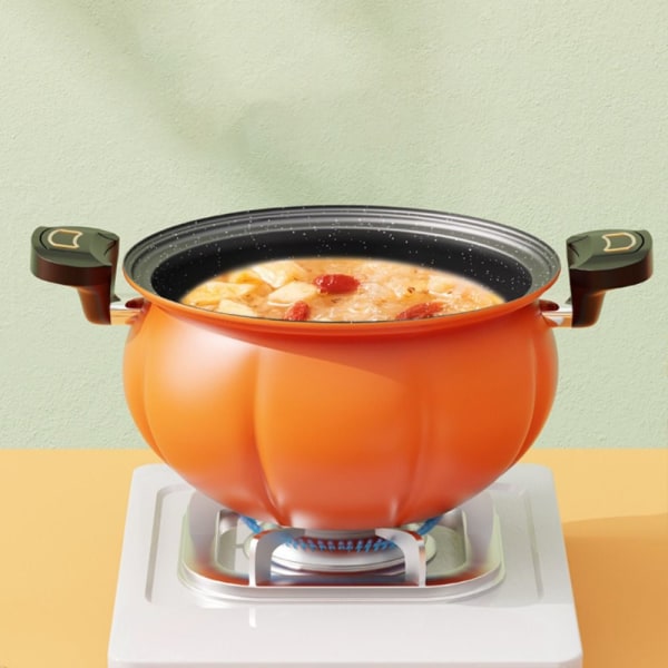 8L Pumpkin Micro Pressure Pot Non Stick Pan VIHREÄ green