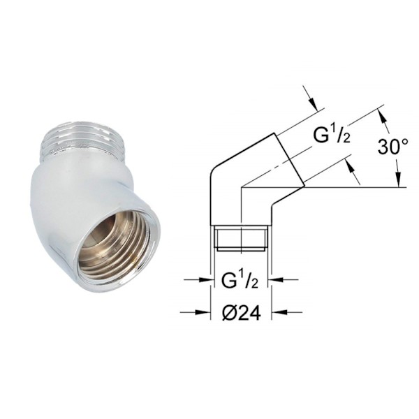Dusj Albue Adapter Dusj Connector Albue ledd
