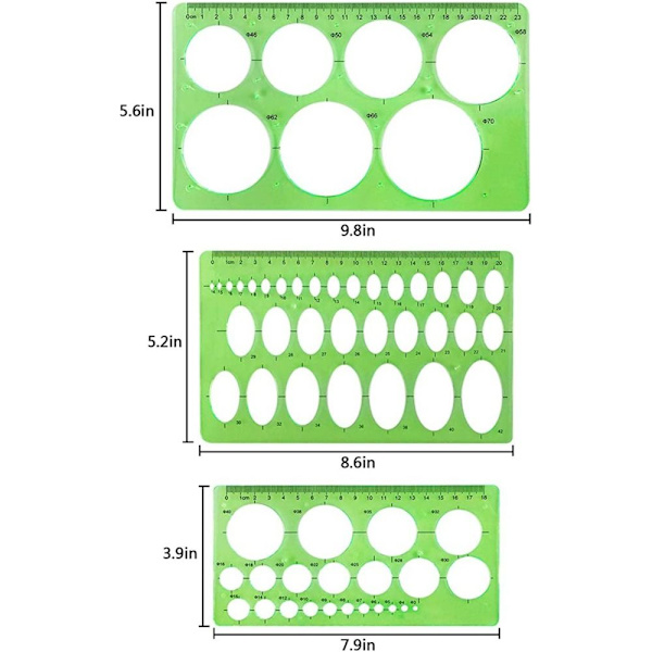 3/4/6/9/11/13PCS Piirustusmallisarja Tekninen set 3PCS