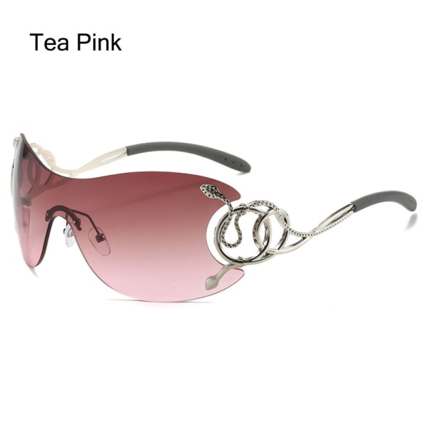 Y2K Solglasögon Wrap Around TE ROSA TE ROSA Tea Pink