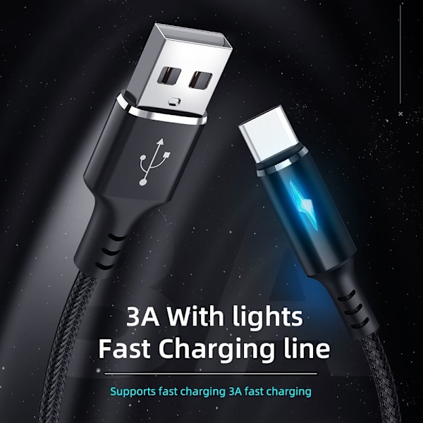Typ C Kabel Datasladd RÖD 2M Red 2M
