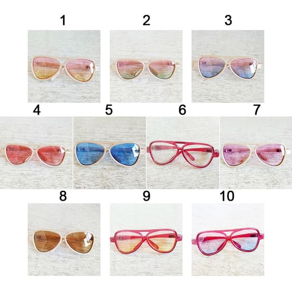 Cute Heart Frame Plush Doll Eyeglasses 2 2 2