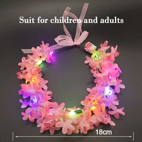 Glödande LED-krans Halloween Crown Flower 5 5 5