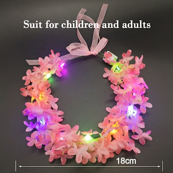 Glødende LED-krans Halloween-kroneblomst 5 5 5