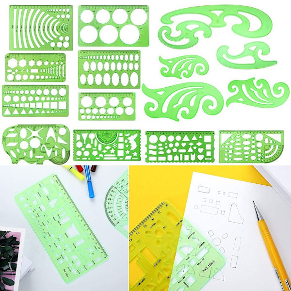 3/4/6/9/11/13PCS Piirustusmallisarja Tekninen set 11PCS
