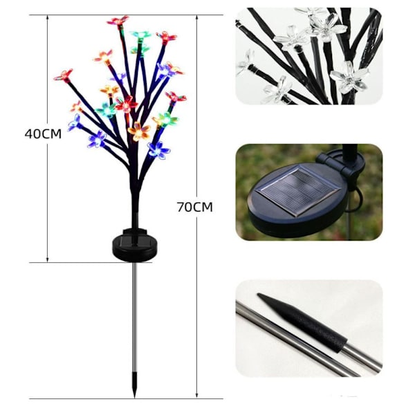 Solar Flowers Light Fairy String Lights ROSE