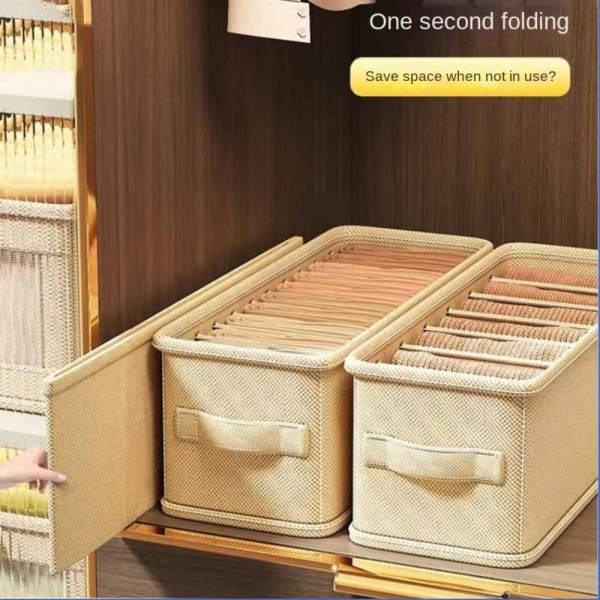 Underkläder Förvaringsbox Byxor Klassificering Låda BEIGE 6 6 Beige 6-6