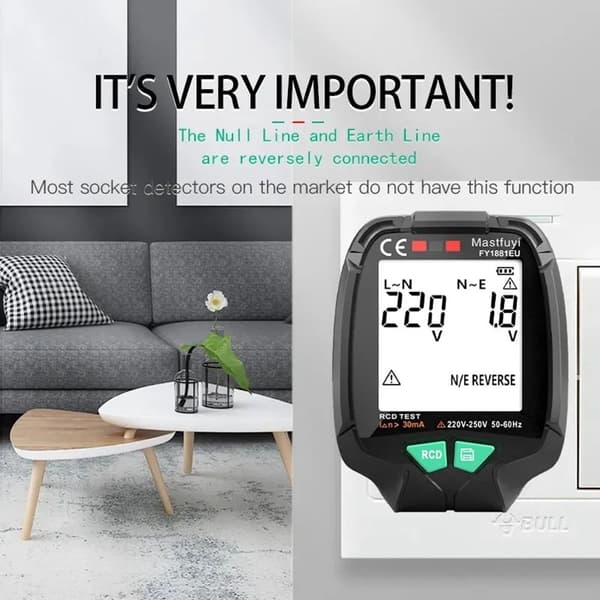 Socket Tester Napaisuus Vaihe Pheck Detector EU EU EU