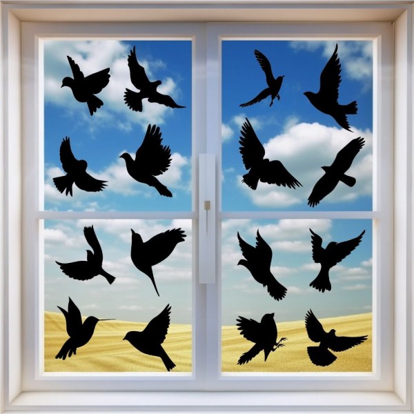 4 ark Crow väggdekaler Black Raven Wall Stickers