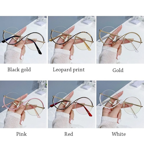 Anti-Blue Light Briller Runde Briller GULD Gold