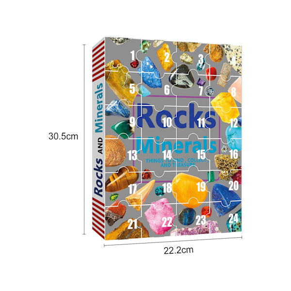 Adventskalender Naturliga Kristallstenar Stenar Jul Blind Box