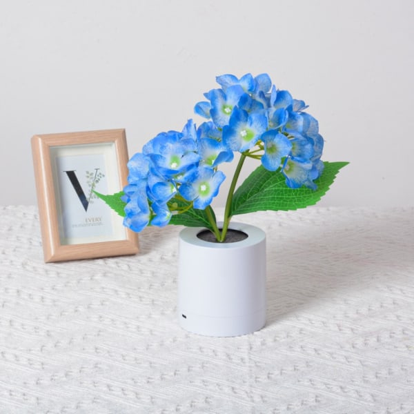 Led Hortensia Blomsterlampe Skrivebordslampe BLÅ 1 1 blue 1-1