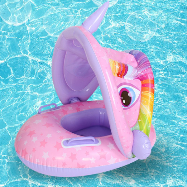 Baby Float med Tak Simring Simring lila