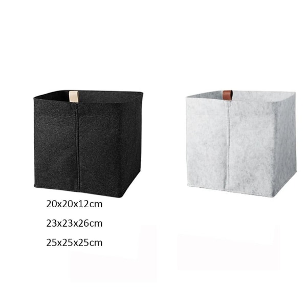 Filt Opbevaringskurv Diverse Opbevaringskurv LYSEGRÅ Light Grey 25x25x25cm