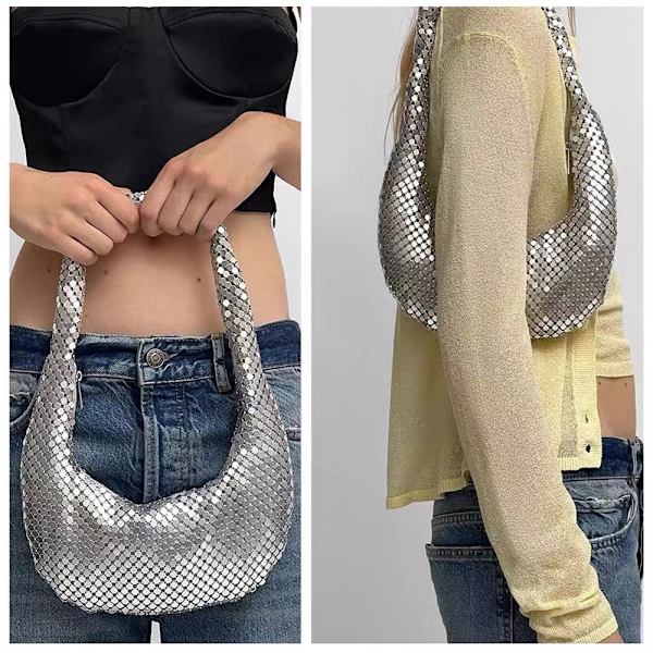 Clutch Bag Underarm Bag SØLV Silver