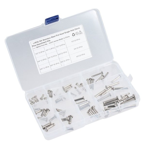 64stk Clevis Pins Steel Pin Sortiment Kit