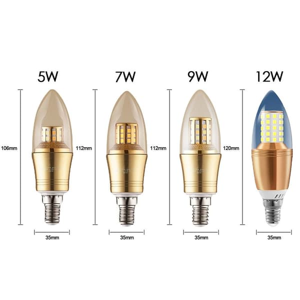 LED lyspære e14 9WWHITE LYS HVIT LYS 9WWhite Light