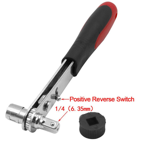 Skraldenøgle 1/4" topnøgle SORT Black