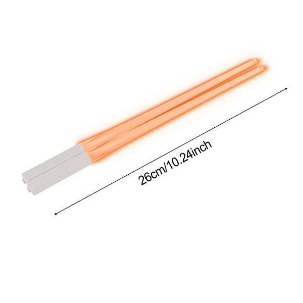 2kpl LED hehkuvat syömäpuikot Hehkuvat valot sapelin syömäpuikot Red