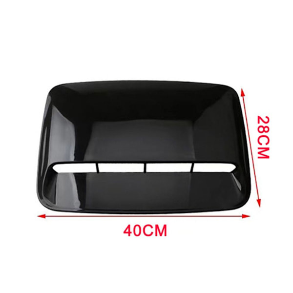 Bil Sideskjerm Luftventil Hood Scoop SVART Black
