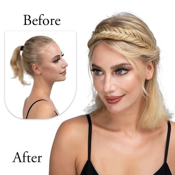 Syntetisk pandebånd Fishtail Braids Hair 60 60 60
