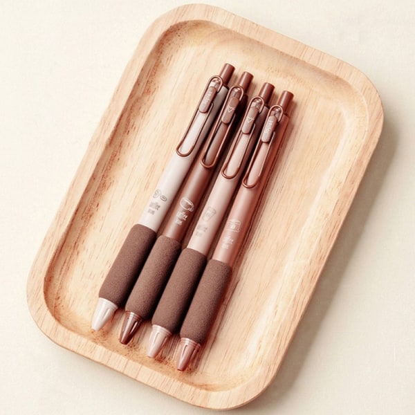 4 Stk Gel Pen Sort Refill Pen KAFFE KAFFE Coffee