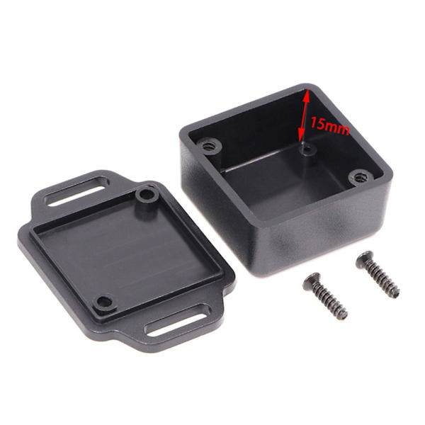 Elektronisk projektboks Vandtæt dæksel Projekt SORT 51X51X20MM Black 51x51x20mm