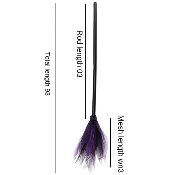 Witch Broom Kids Cosplay Flying LILLA Purple