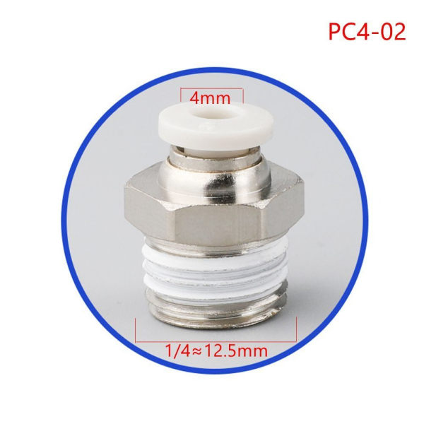 Pneumatiska kopplingar Luftkompressorslang Snabbkoppling PC4-02 PC4-02