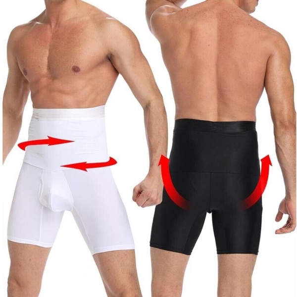 Magekontroll Shapewear slankende shorts SVART L Black L